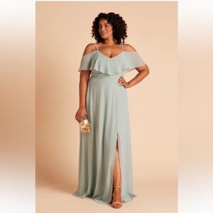 Birdy Grey Sage Chiffon Bridesmaid Dress- XXL